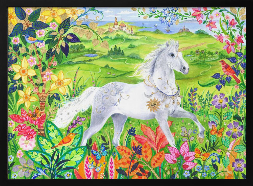 Majestueus wit paard | Poster
