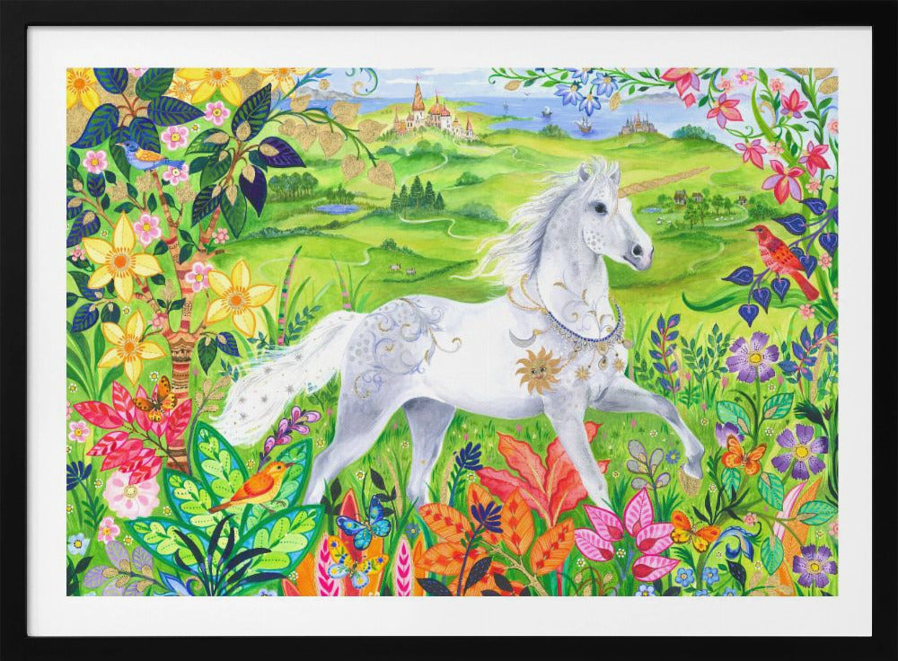 Majestueus wit paard | Poster