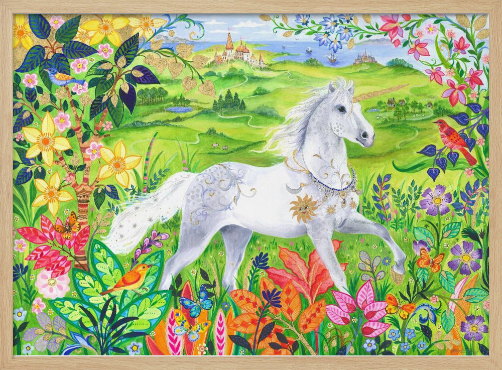 Majestueus wit paard | Poster
