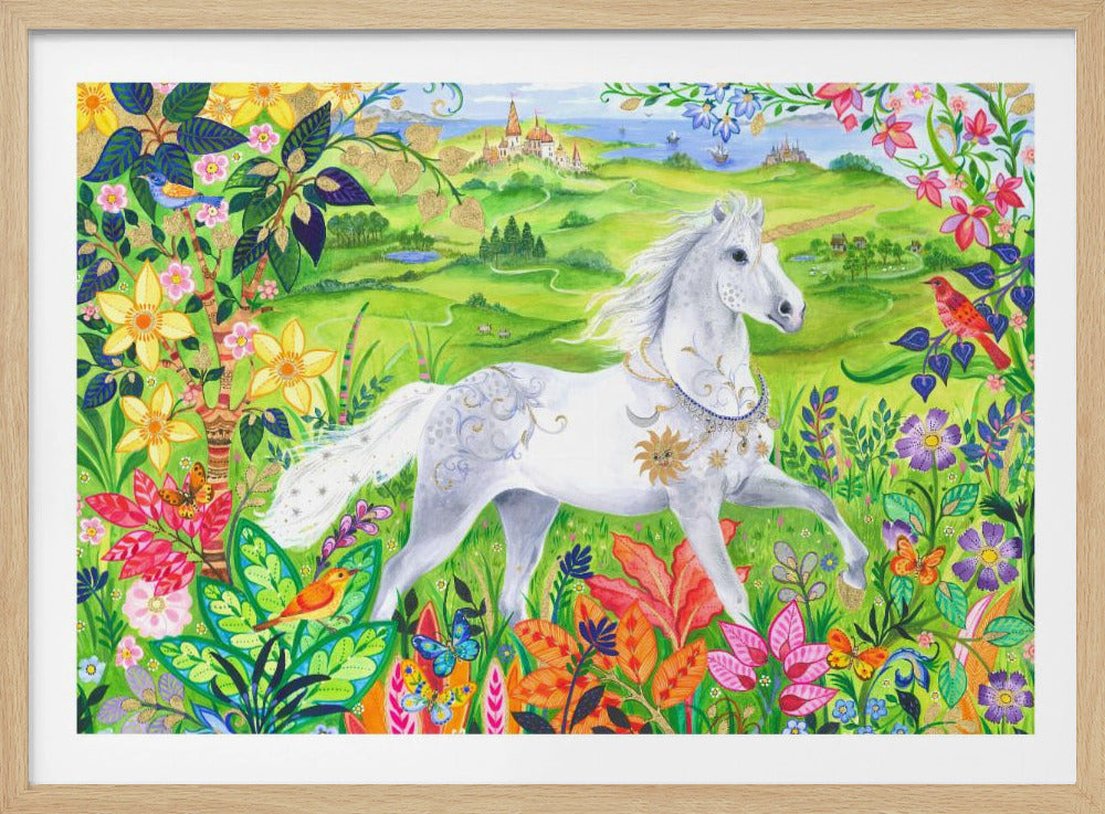 Majestueus wit paard | Poster