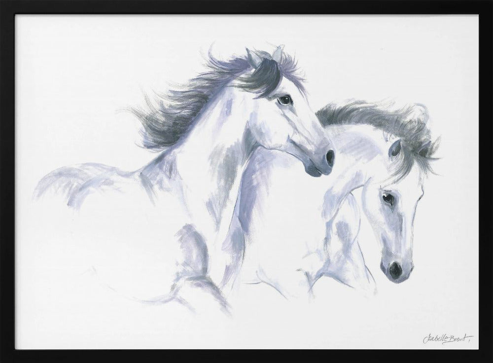Twee paarden | Poster
