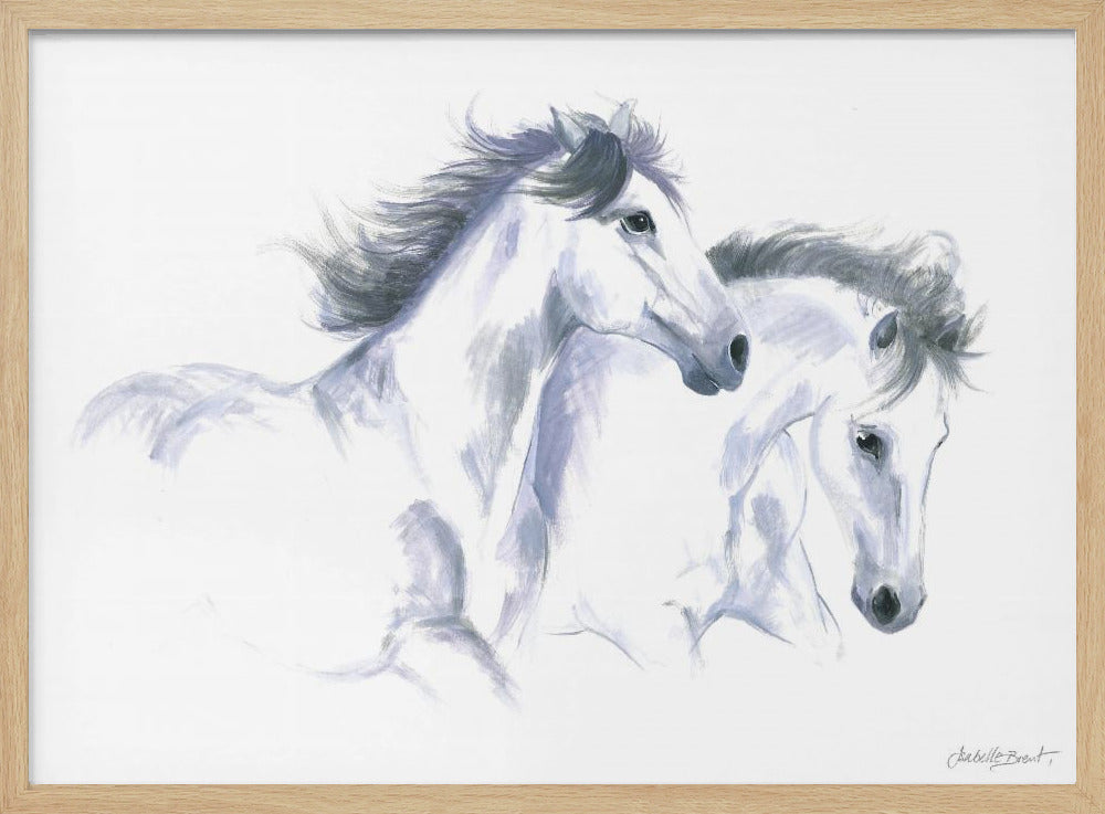 Twee paarden | Poster
