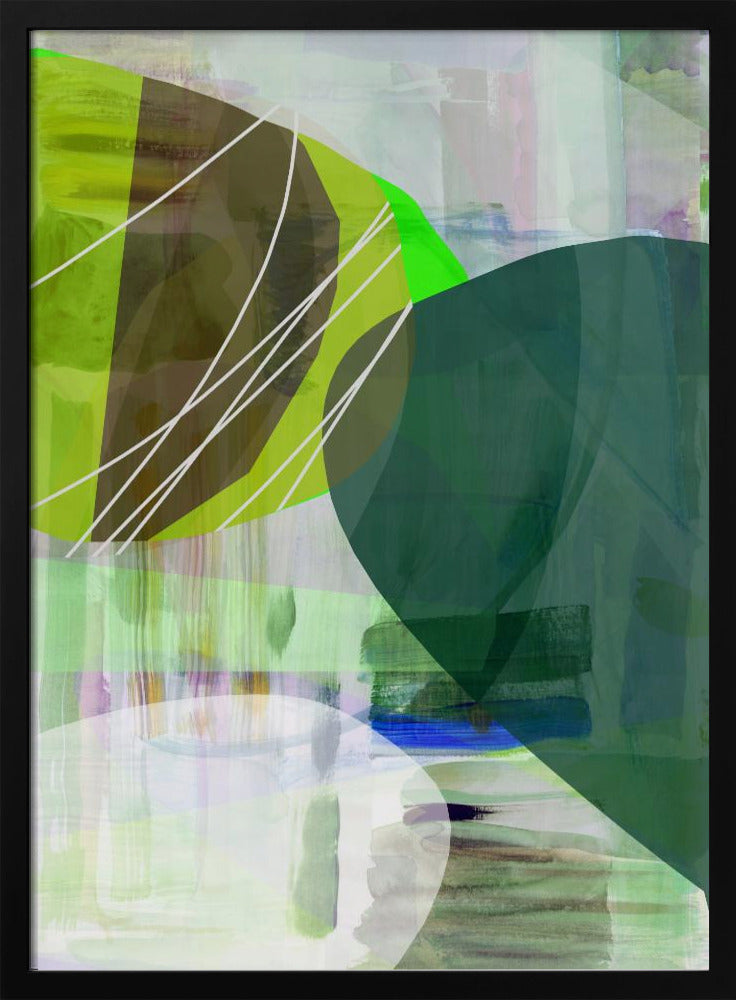 Abstracte groene vormen 2 | Poster