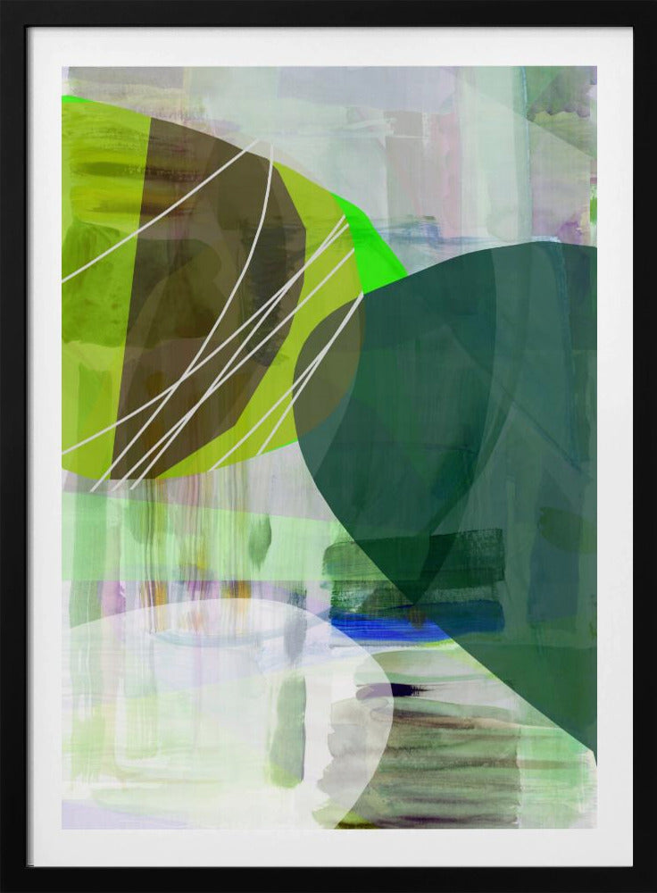 Abstracte groene vormen 2 | Poster