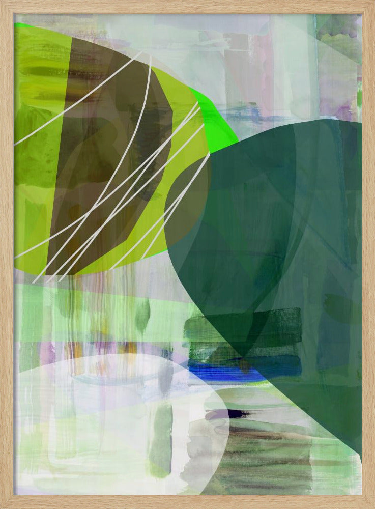 Abstracte groene vormen 2 | Poster