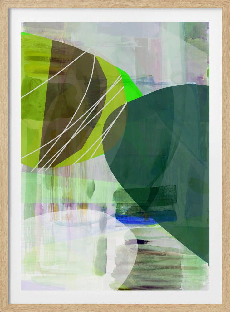 Abstracte groene vormen 2 | Poster