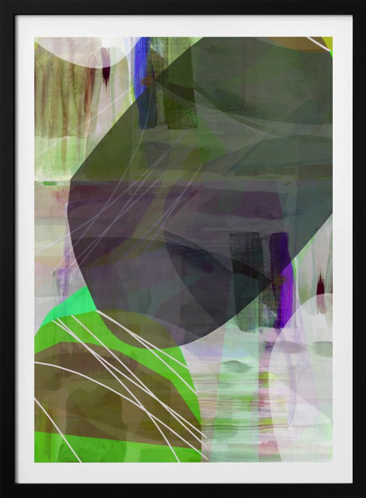 Abstracte groene vormen 1 | Poster