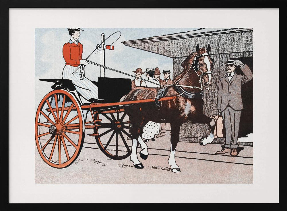 Woman In a Horse Carriage (ca. 1890–1907) | Poster