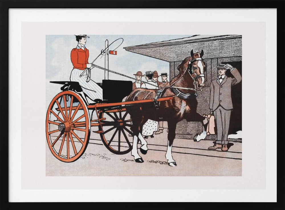 Woman In a Horse Carriage (ca. 1890–1907) | Poster