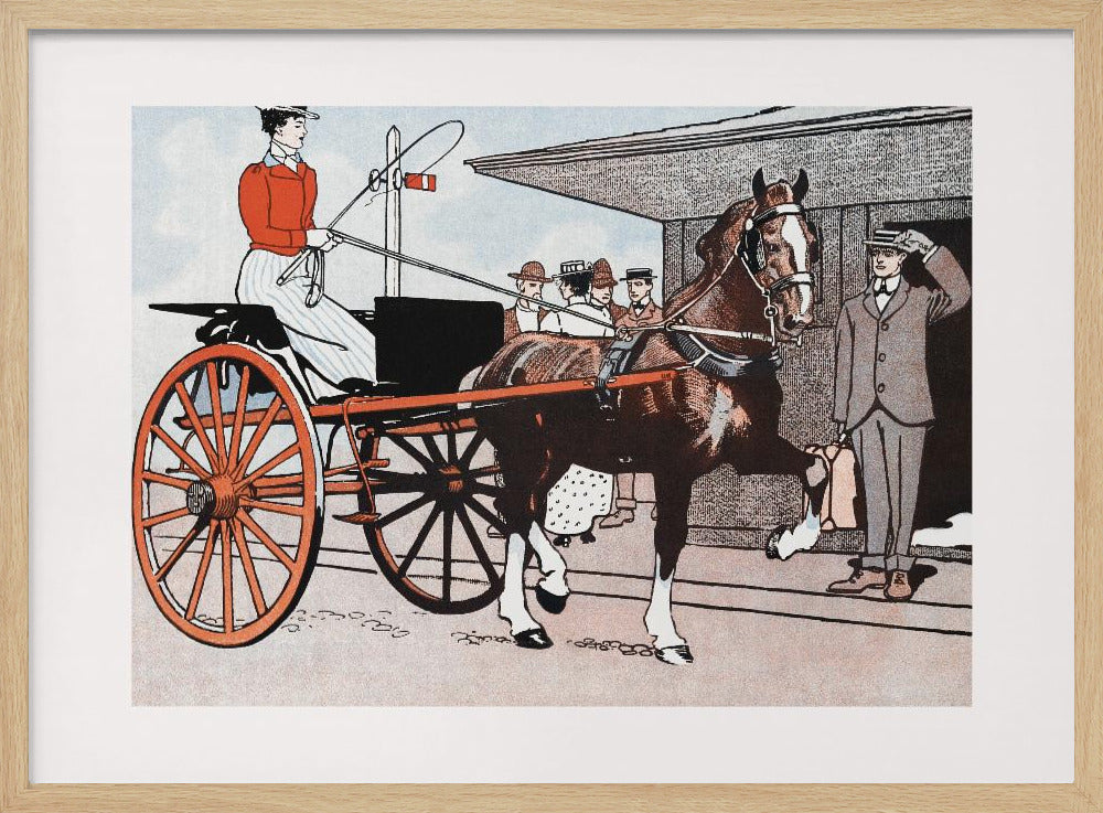 Woman In a Horse Carriage (ca. 1890–1907) | Poster