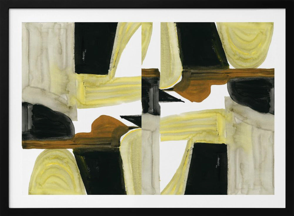 Abstracte uitgesneden vormen 6 | Poster