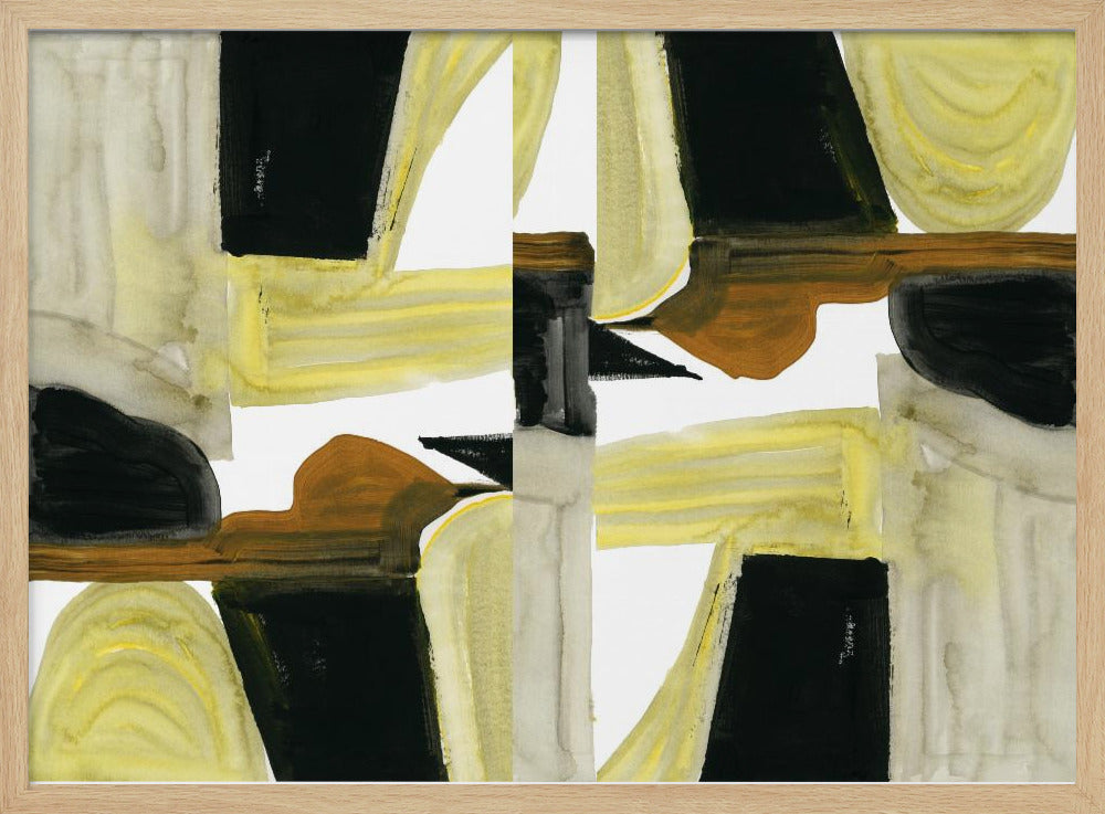 Abstracte uitgesneden vormen 6 | Poster