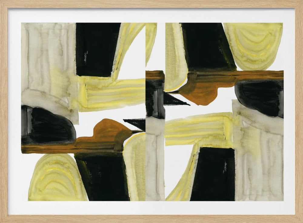 Abstracte uitgesneden vormen 6 | Poster