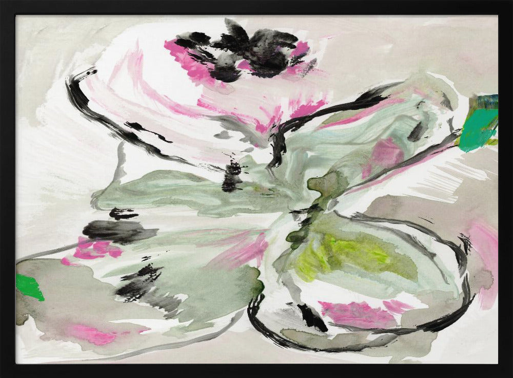 Abstract Paars Violet Roze Tinten Bloemen 1 | Poster