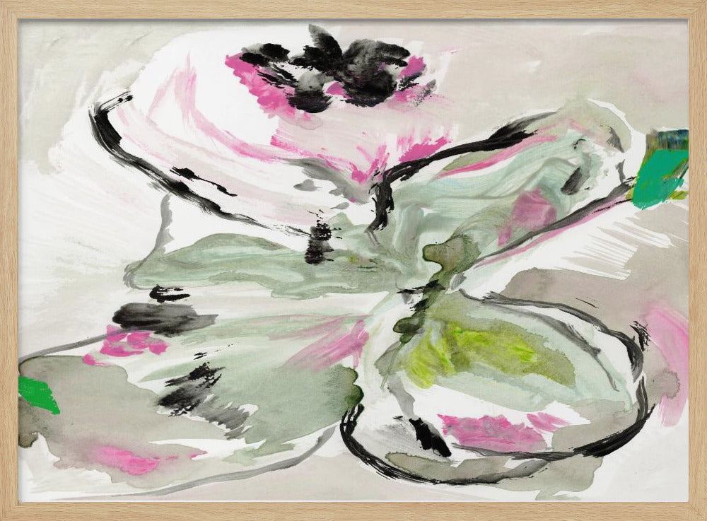 Abstract Paars Violet Roze Tinten Bloemen 1 | Poster