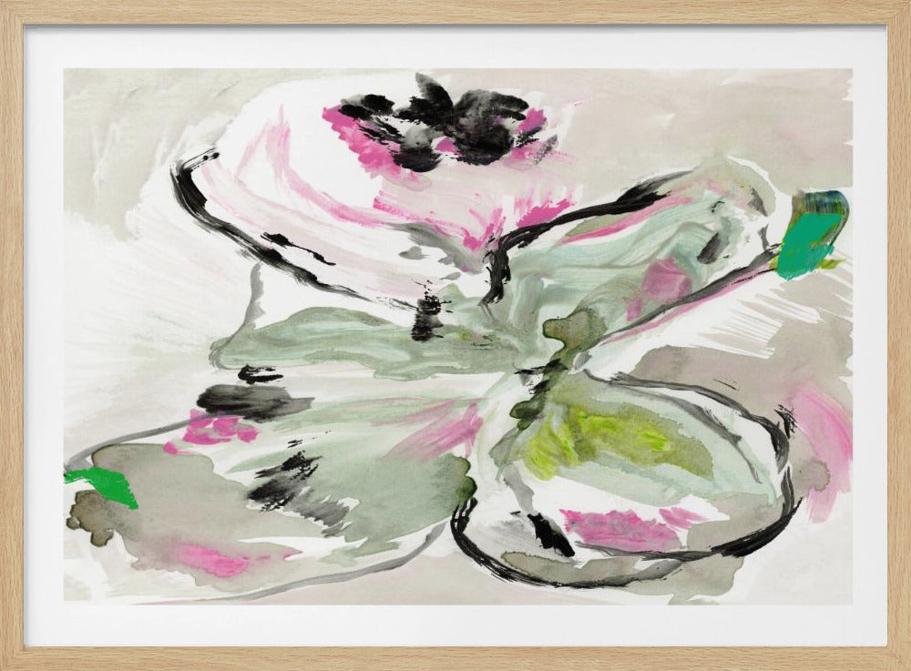 Abstract Paars Violet Roze Tinten Bloemen 1 | Poster