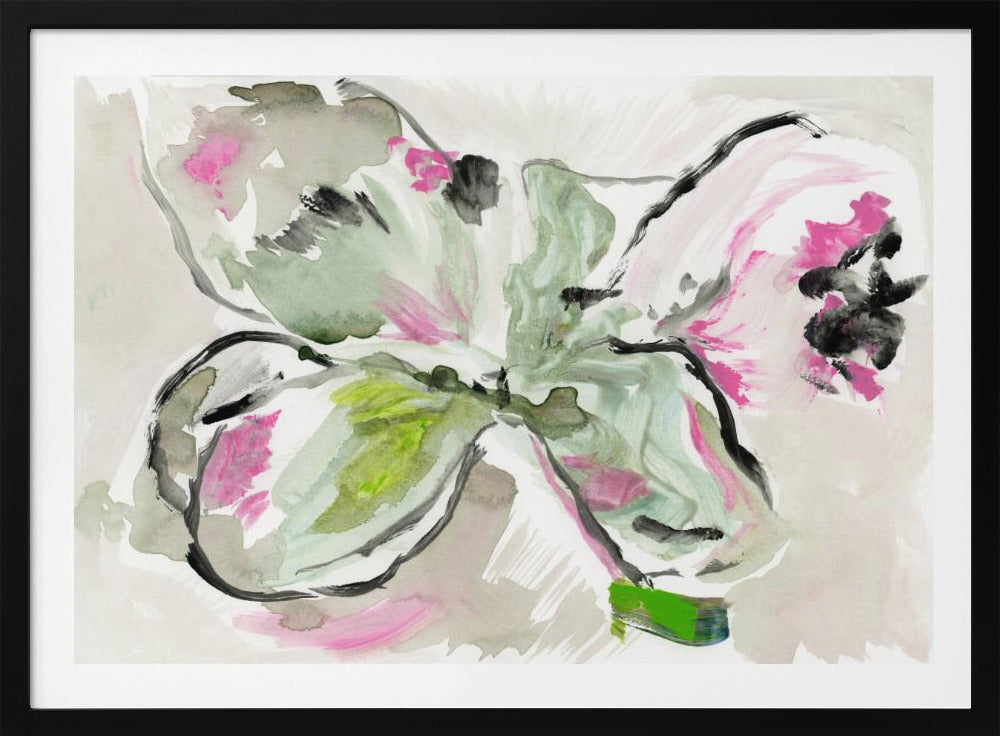 Abstract Paars Violet Roze Tinten Bloemen 2 | Poster