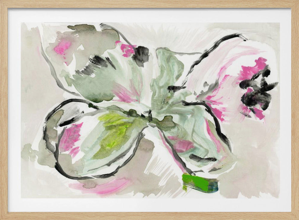 Abstract Paars Violet Roze Tinten Bloemen 2 | Poster