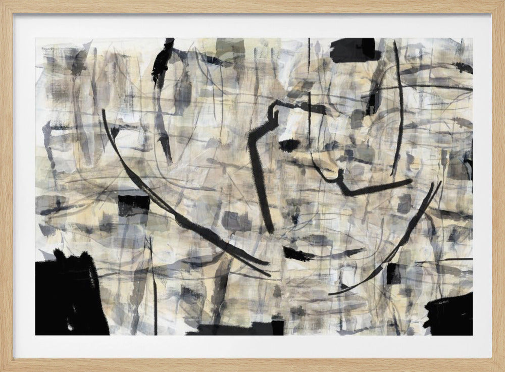 Zwart-witte textuurvormen 1 | Poster
