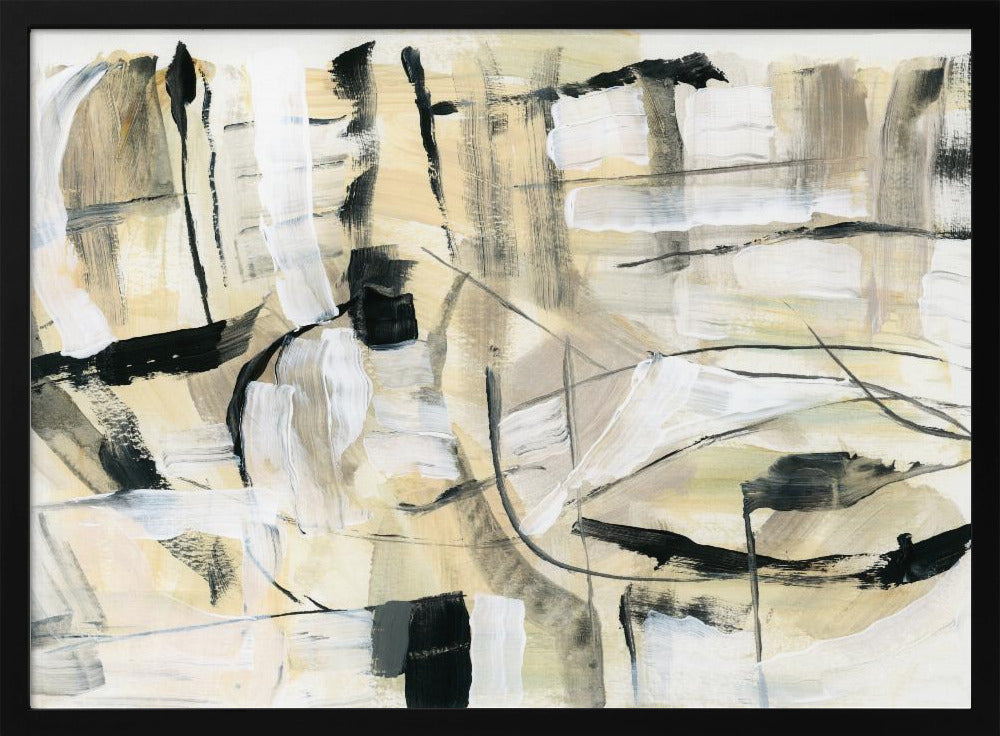 Zwart-witte textuurvormen 4 | Poster