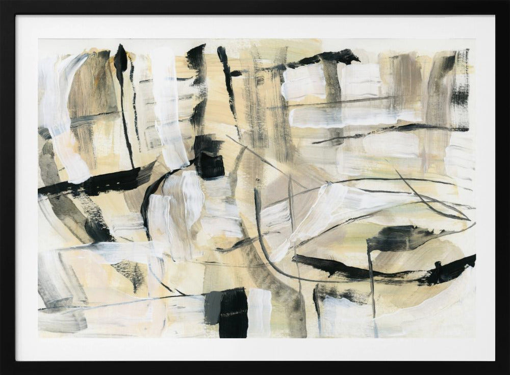 Zwart-witte textuurvormen 4 | Poster