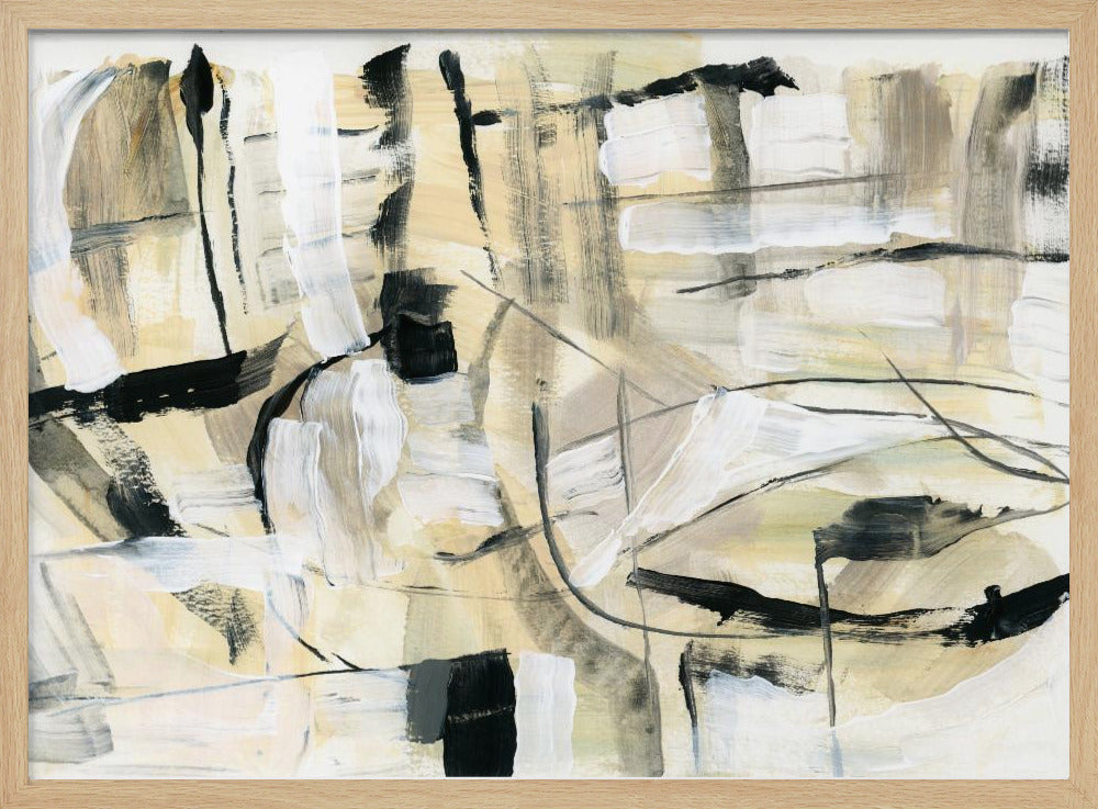 Zwart-witte textuurvormen 4 | Poster