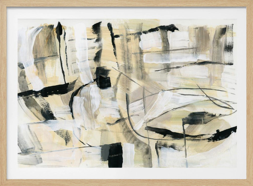 Zwart-witte textuurvormen 4 | Poster