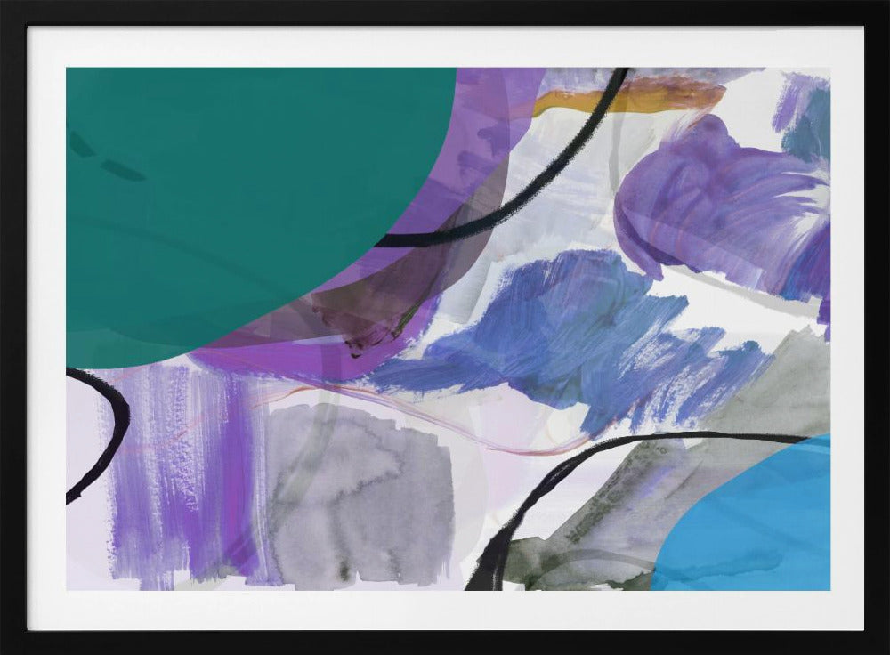 Vloeiende abstracte vormen 1 | Poster