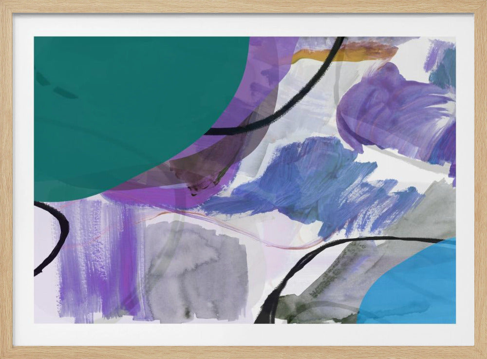 Vloeiende abstracte vormen 1 | Poster