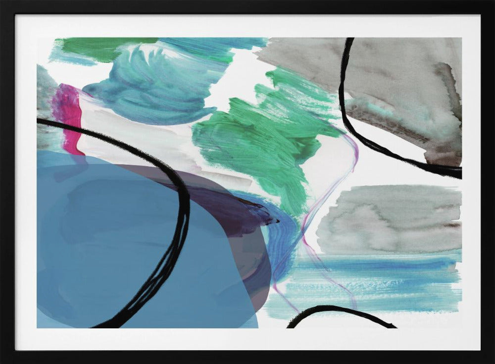 Vloeiende abstracte vormen 2 | Poster