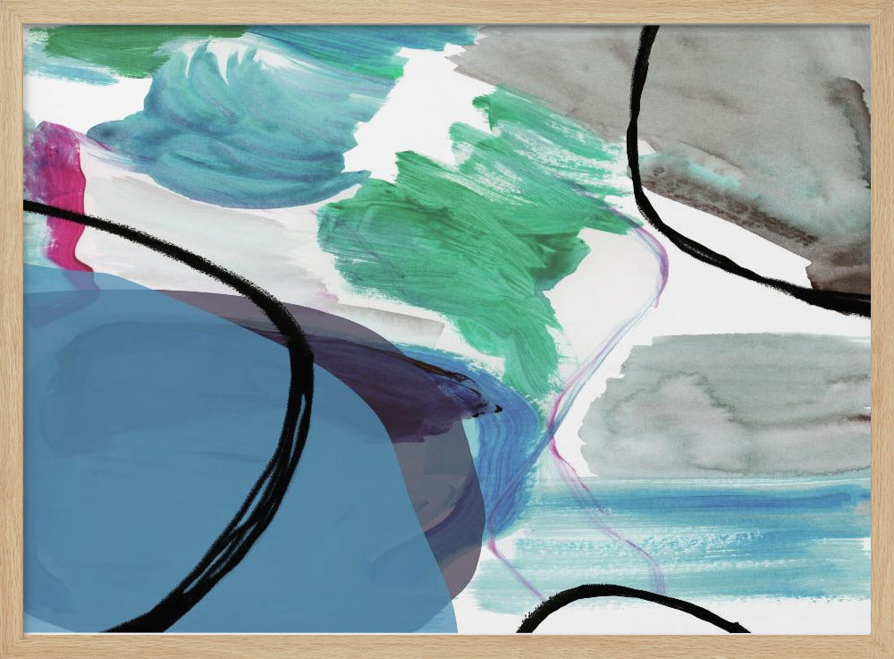 Vloeiende abstracte vormen 2 | Poster