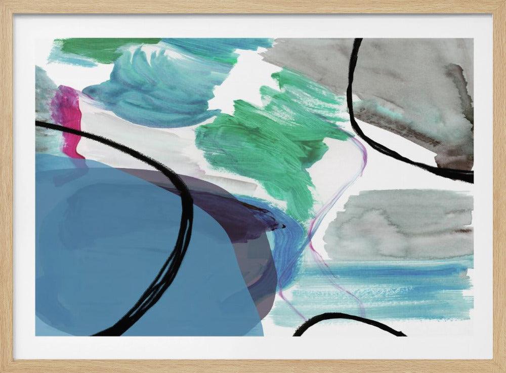 Vloeiende abstracte vormen 2 | Poster