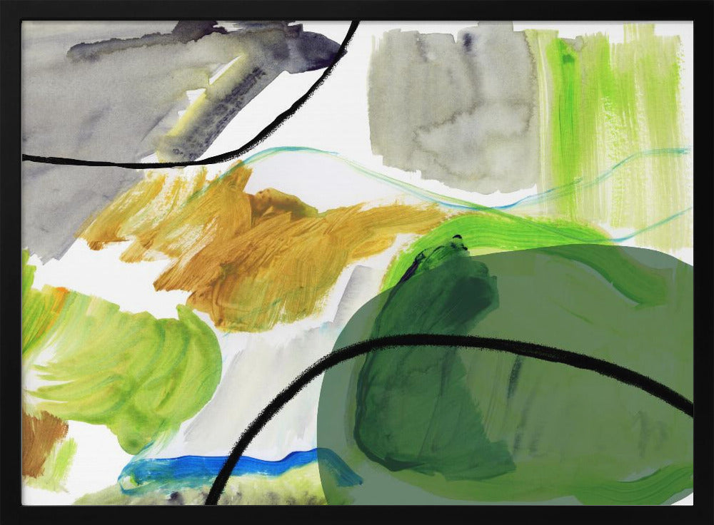 Vloeiende abstracte vormen 3 | Poster
