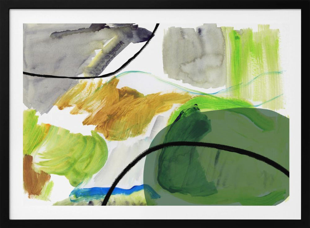 Vloeiende abstracte vormen 3 | Poster