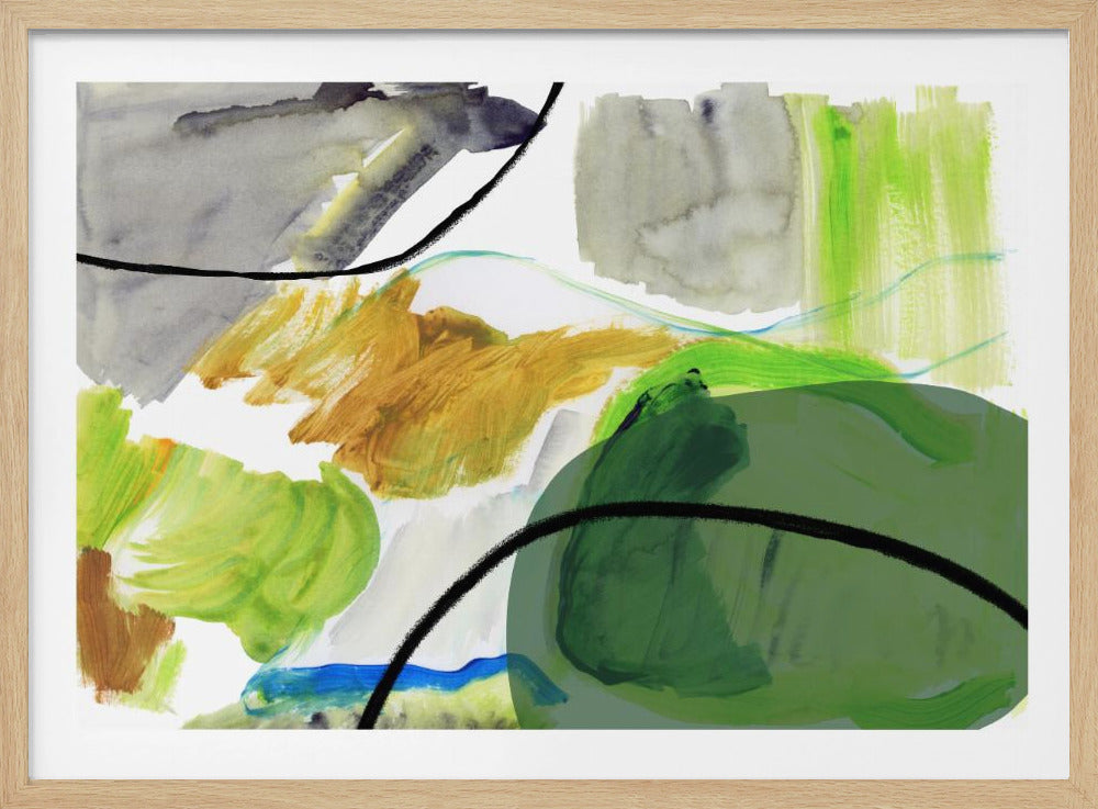 Vloeiende abstracte vormen 3 | Poster
