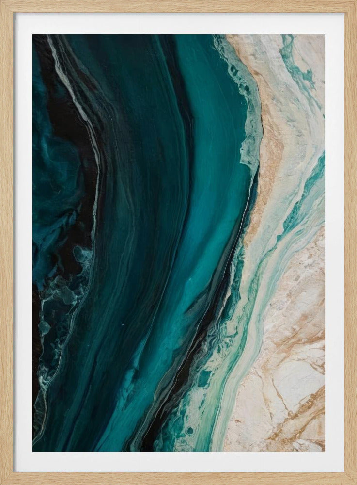 Oceanische marmerstroom | Poster