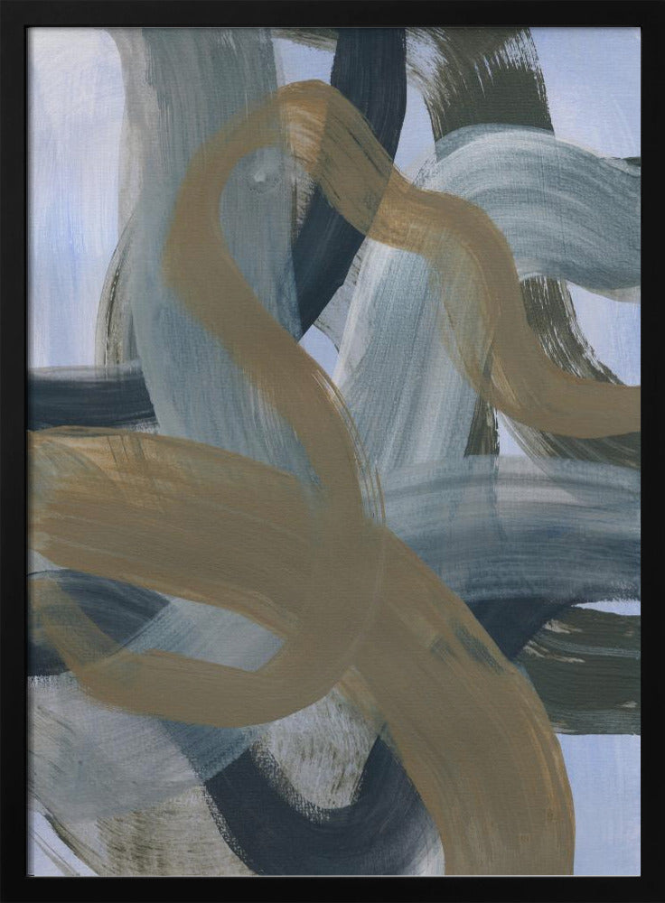 Abstracte penseelstreken 124 | Poster