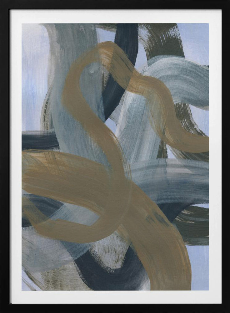 Abstracte penseelstreken 124 | Poster