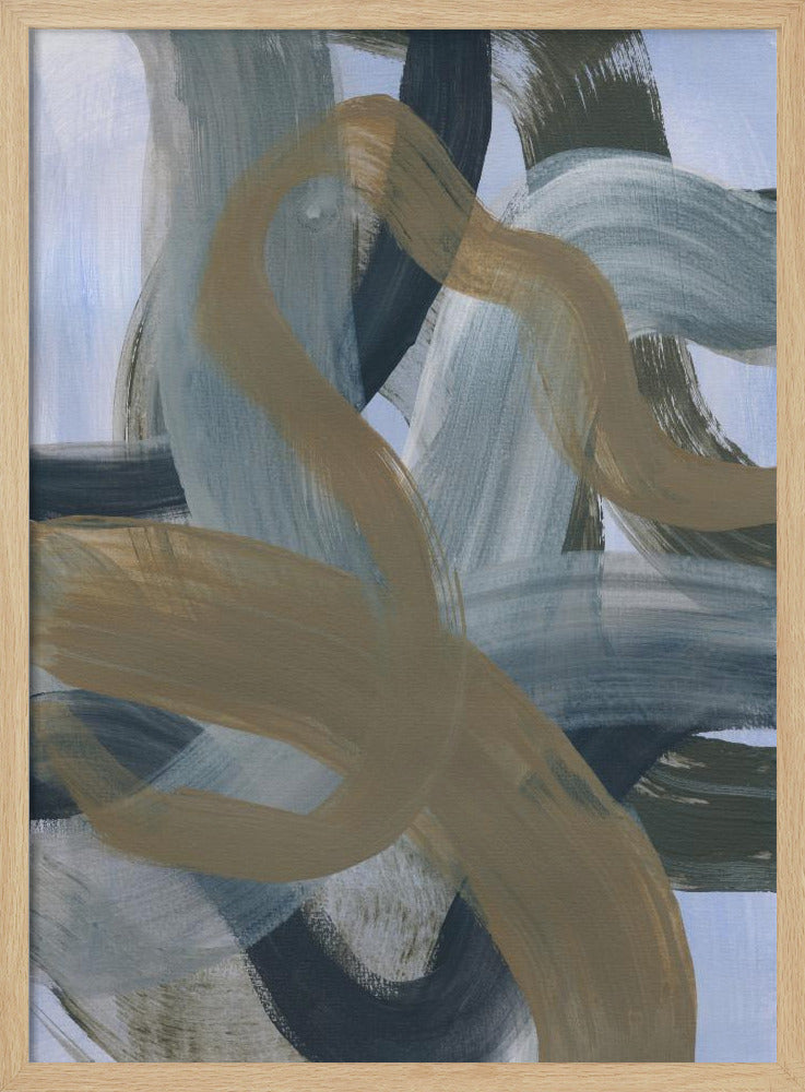Abstracte penseelstreken 124 | Poster