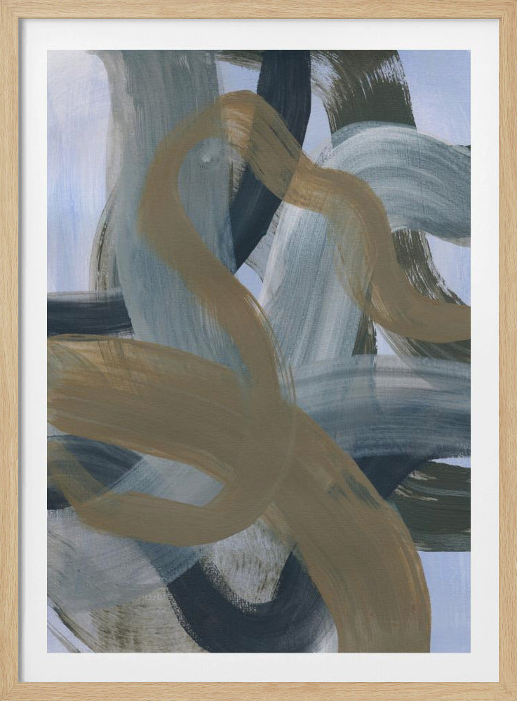 Abstracte penseelstreken 124 | Poster