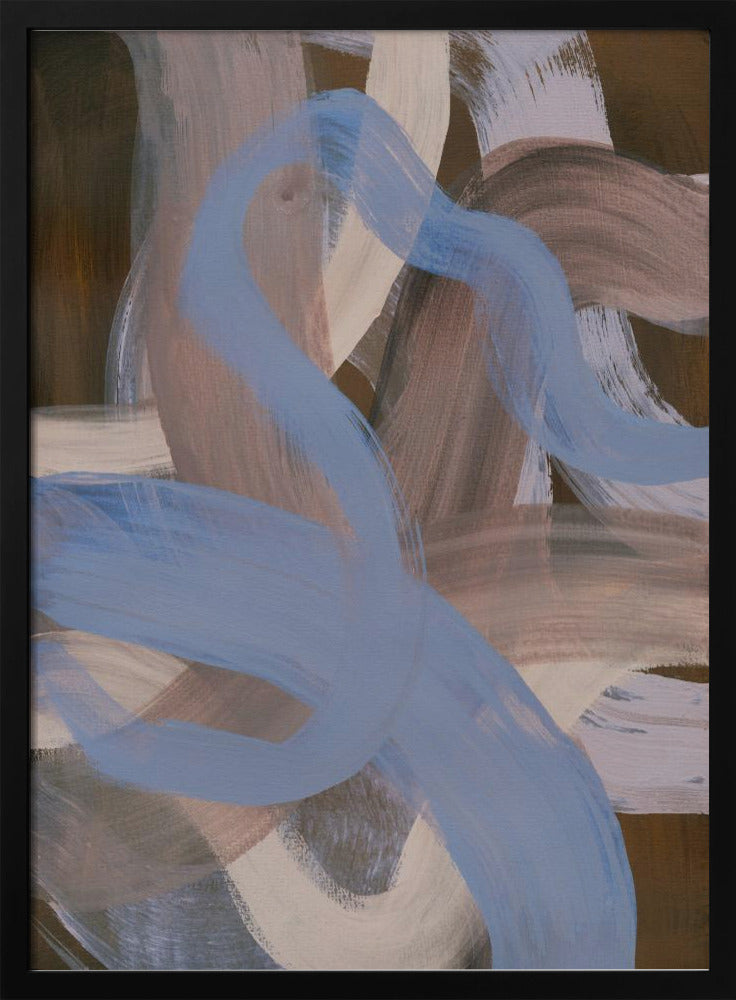 Abstracte penseelstreken 124X | Poster