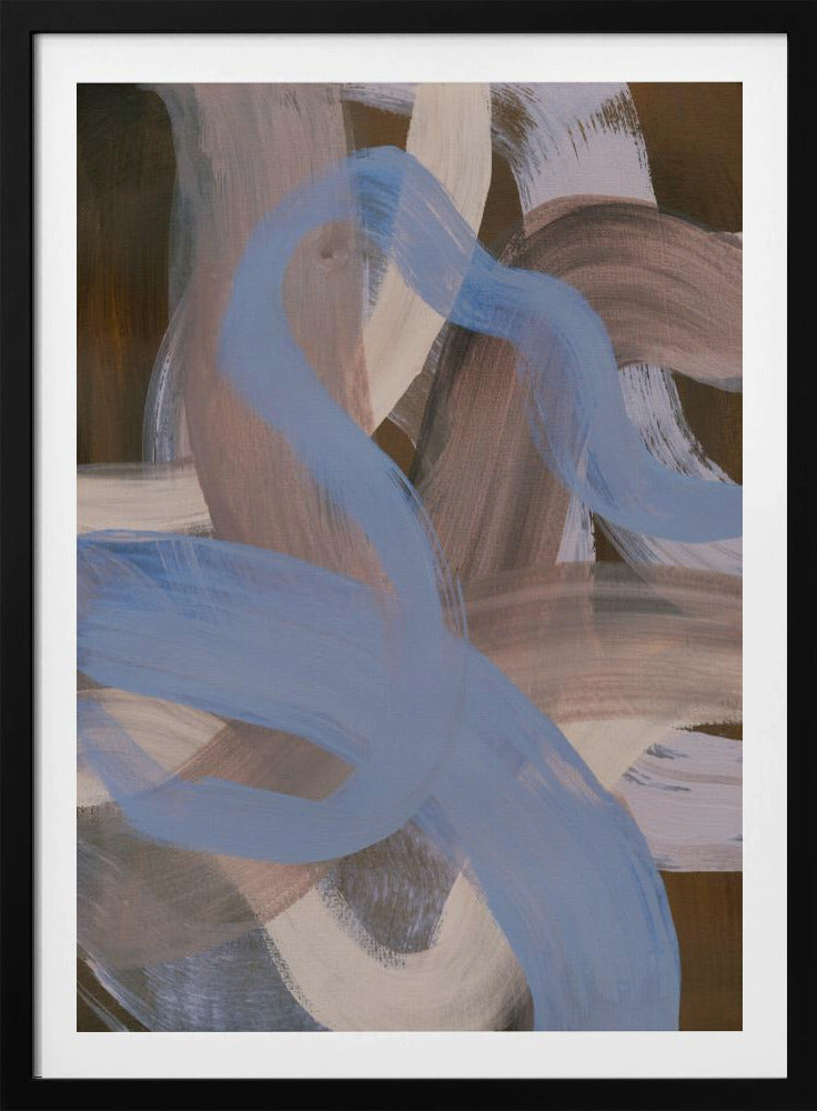 Abstracte penseelstreken 124X | Poster
