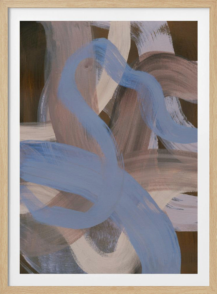 Abstracte penseelstreken 124X | Poster