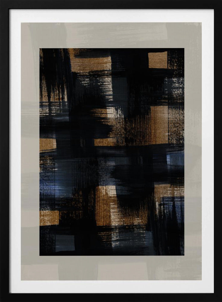 Abstracte penseelstreken 128X | Poster