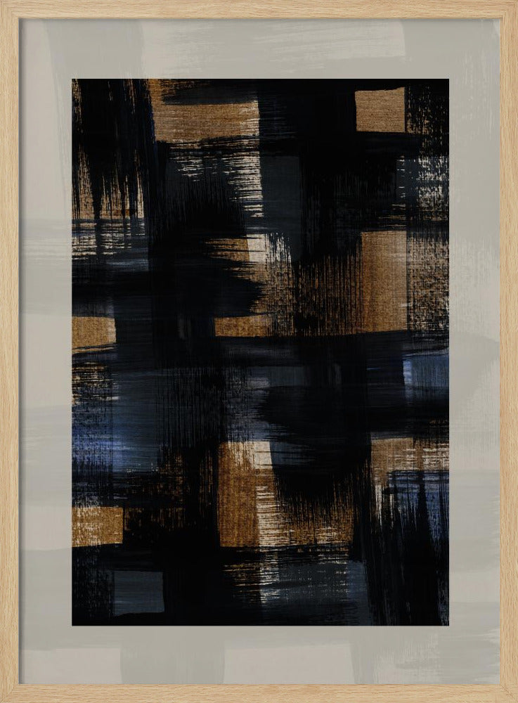 Abstracte penseelstreken 128X | Poster