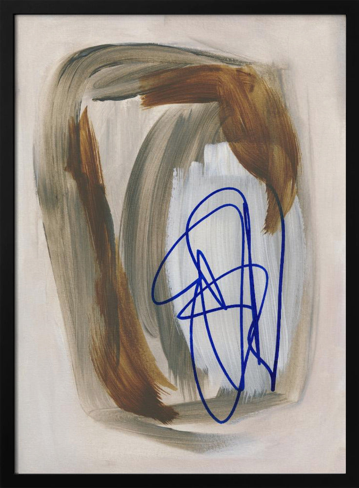 Abstracte penseelstreken 156 | Poster