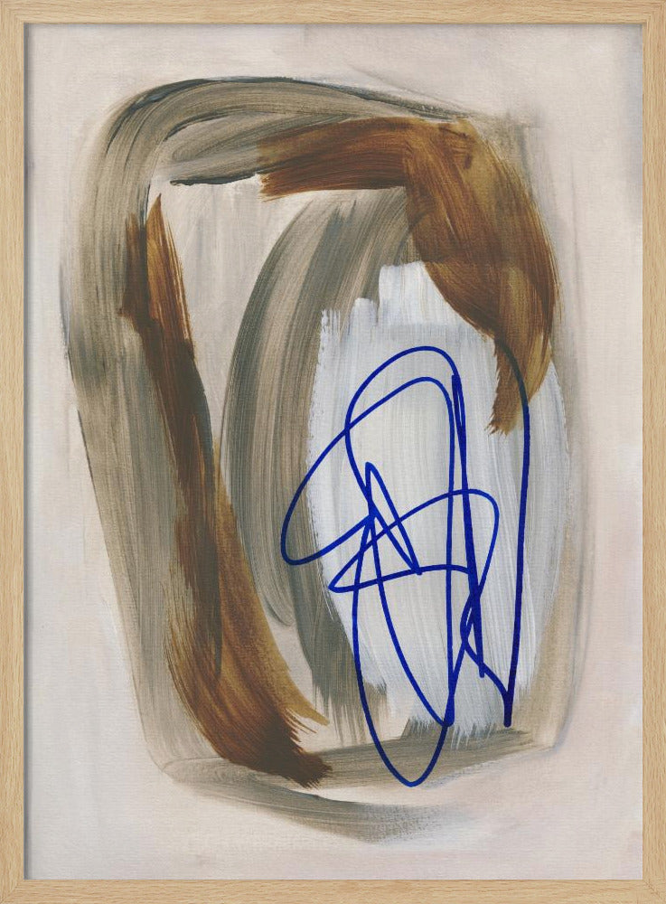 Abstracte penseelstreken 156 | Poster