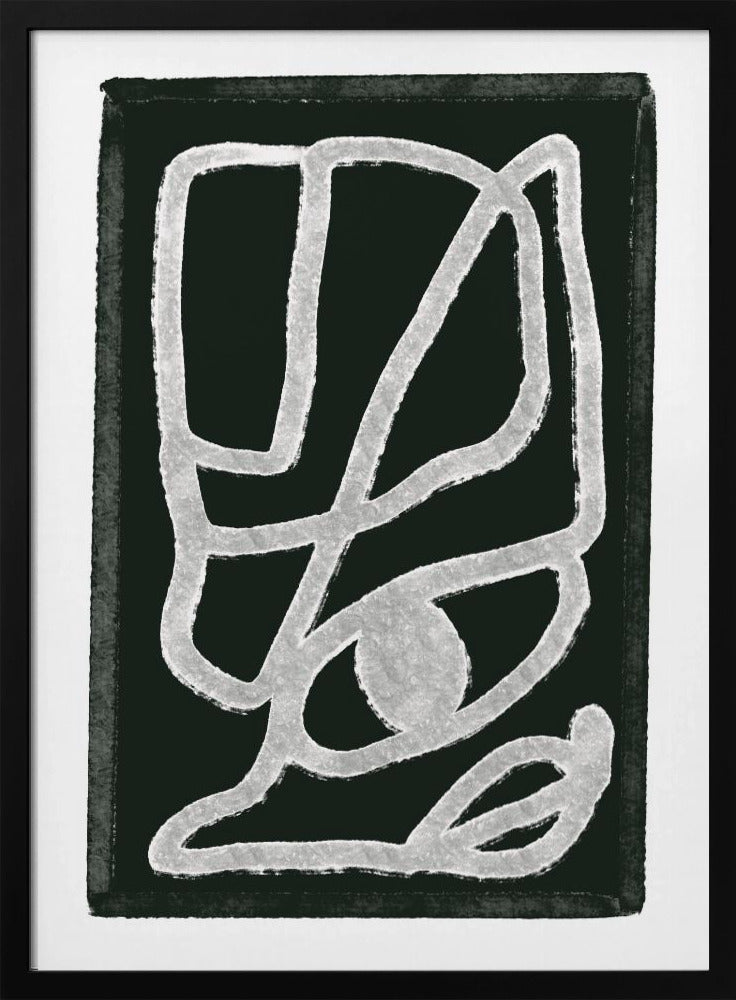 Zwarte abstracte lijnen | Poster