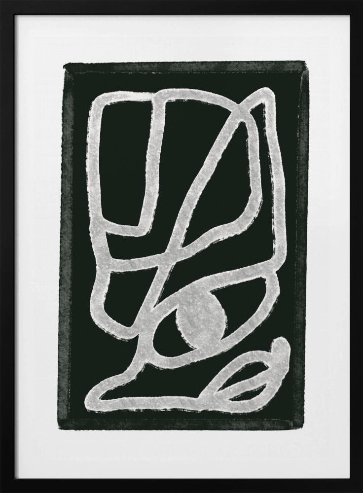 Zwarte abstracte lijnen | Poster