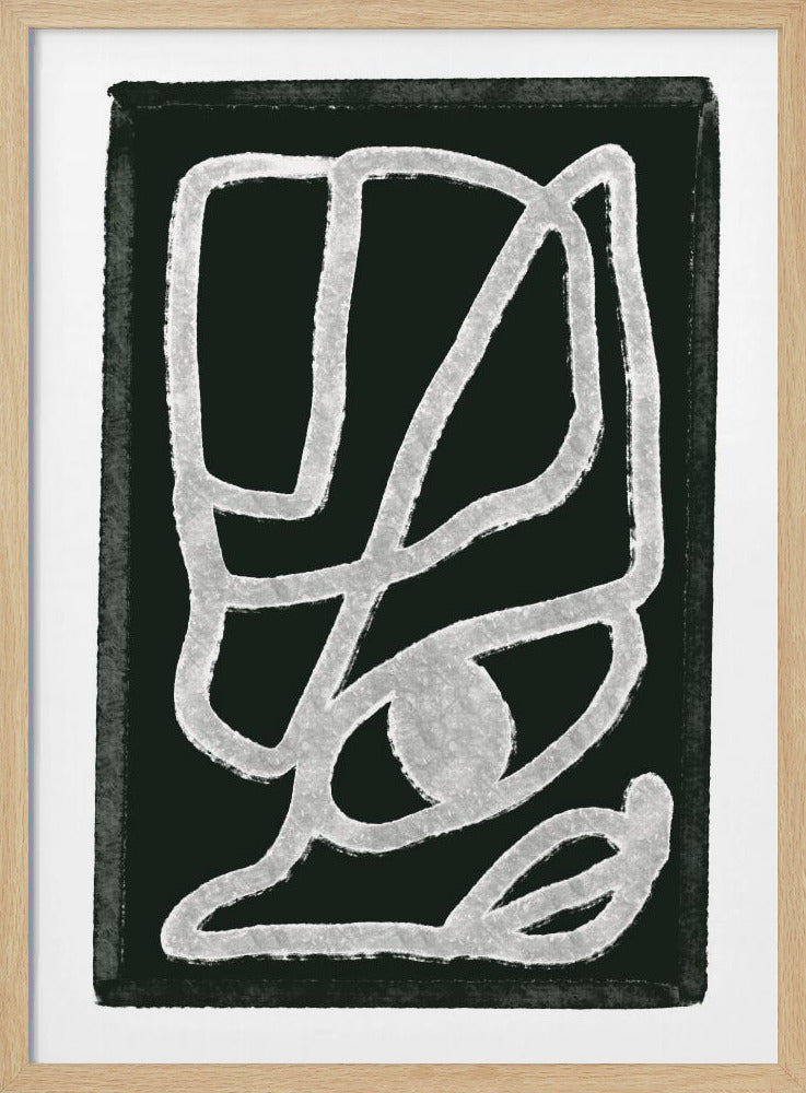 Zwarte abstracte lijnen | Poster